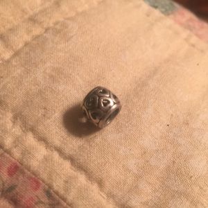 .925 silver Pandora Charm Hearts circle
